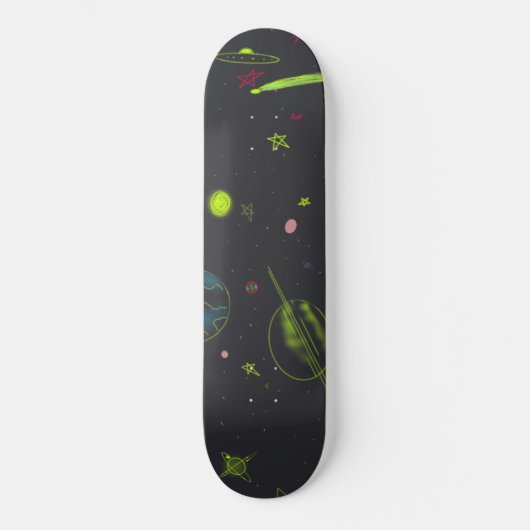 Neon Cosmos Universe Cool Skateboard Deck (Voorkant)