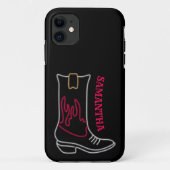 Neon Cowboy Boot  naam Case-Mate iPhone Case (Achterkant)