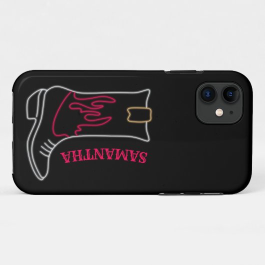 Neon Cowboy Boot  naam Case-Mate iPhone Case (Achterkant (horizontaal))