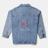 Neon Cowboy Boot  naam Denim Jacket (Achterkant)