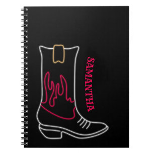 Neon Cowboy Boot naam Notitieboek