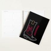 Neon Cowboy Boot  naam Planner (Display)