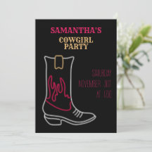 Neon Cowboy / Cowgirl Boot Party