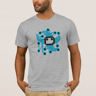 Neon CPU computerchip T-shirt