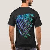 NEON CRANE OPERATOR CRANE NORTH AMERICA MAP NEON T-SHIRT (Achterkant)
