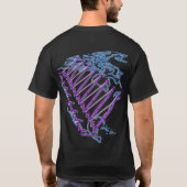 NEON CRANE OPERATOR CRANE NORTH AMERICA MAP NEON T-SHIRT (Achterkant)