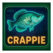 Neon Crappie Poster Print (Voorkant)