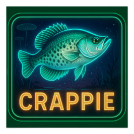 Neon Crappie Poster Print