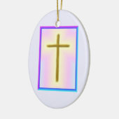 Neon Cross Keramisch Ornament (Links)