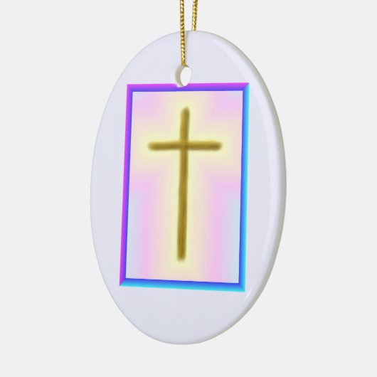Neon Cross Keramisch Ornament (Links)