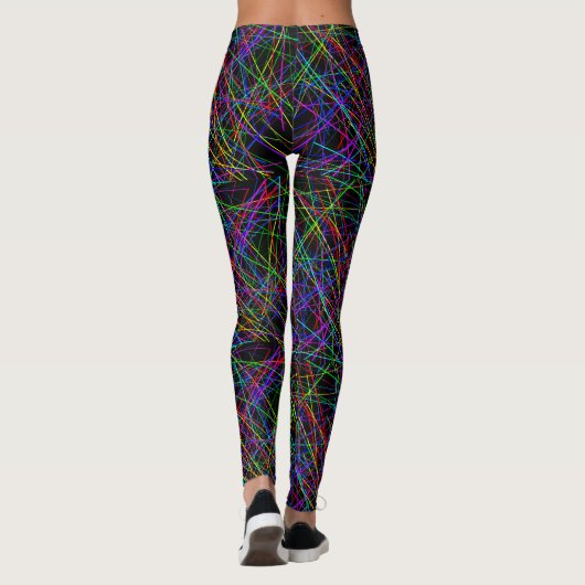 Neon Crosshatch: Infinite Grid 2 Leggings (Achterkant)