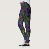 Neon Crosshatch: Infinite Grid 2 Leggings (Links)