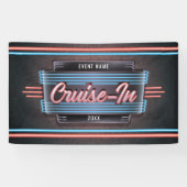 Neon Cruise-in-banner Spandoek (Horizontaal)
