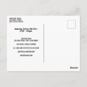 Neon Cruise-in-Briefkaart uitnodiging (Achterkant)