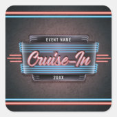 Neon Cruise-In Sticker (Voorkant)