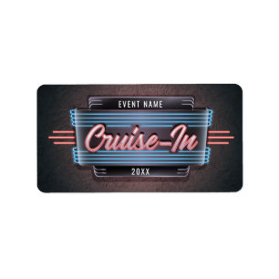 Neon Cruise-in-Sticker labels