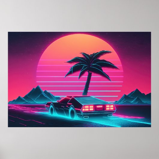 Neon Cruiser: Naar de toekomst rijden Poster (Voorkant)