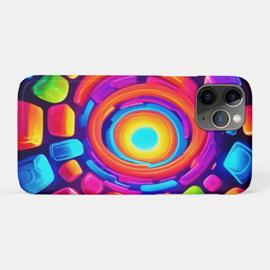 Neon Cube Vortex Art Case-Mate iPhone Case (Achterkant (horizontaal))