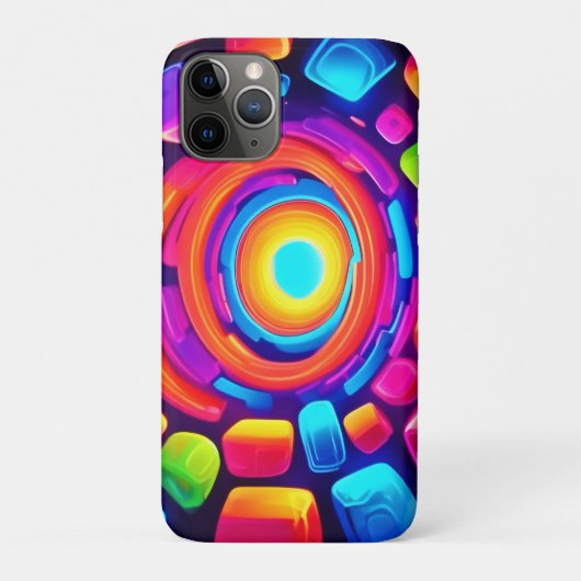 Neon Cube Vortex Art Case-Mate iPhone Case (Achterkant)