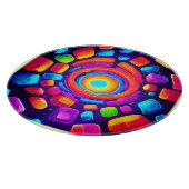 Neon Cube Vortex Art Snijplank (Hoek)