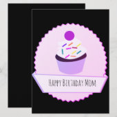 Neon Cupcake Happy Birthday Banner (Voorkant / Achterkant)