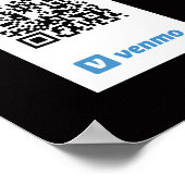 Neon Cupcake Scan om QR-code te betalen Teken Poster (Hoek)