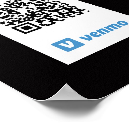 Neon Cupcake Scan om QR-code te betalen Teken Poster (Hoek)