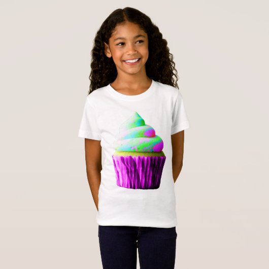 Neon Cupcake T-shirt (Voorkant volledig)