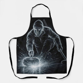 Neon Curlingsport met Dynamische Energie Schort