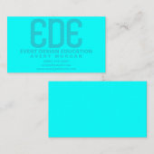 Neon Cyan Minimal Visitekaartje (Voorkant / Achterkant)