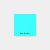 Neon Cyan Professioneel Minimalistisch Zwart Schri Post-it® Notes (Voorkant)
