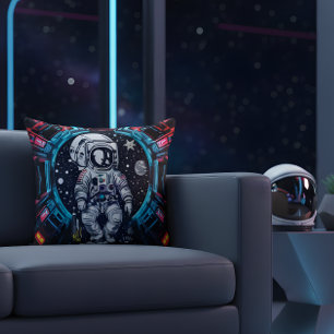 Neon Cyber Astronaut Kussen