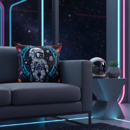 Neon Cyber Astronaut Kussen