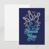 Neon Cyber Bowling Hartelijk dank Bedankkaart (Voorkant / Achterkant)