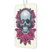Neon Cyber Death Skull en Rozen Wit Luchtverfrisser (Links)