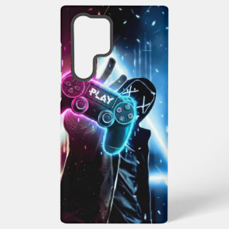 Neon Cyber Gamer Hooded Silhouette Hoes voor Telef Samsung Galaxy Hoesje