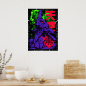 Neon Cyber Genesis Nerv Evangelion Poster (Keuken)
