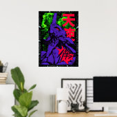 Neon Cyber Genesis Nerv Evangelion Poster (Thuiskantoor)
