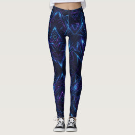 Neon Cyber Geometrisch Naadloos Patroon Leggings