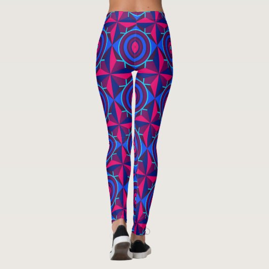 Neon Cyber Grid Leggings (Achterkant)