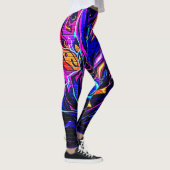 Neon Cyber Guardian Art Leggings (Rechts)