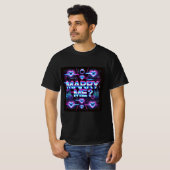 Neon Cyber Love Marry Me Mannen Tshirt (Voorkant volledig)