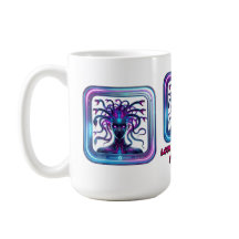 Neon Cyber Medusa - futuristische Gorgon kunst