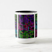 Neon Cyber Raster Mok (Midden)