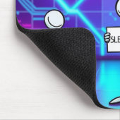 Neon Cybernetic Dreamscape Muismat (Hoek)