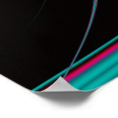 NEON CYBERNETISCHE ABSTRACTE KUNST POSTER (Hoek)