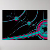 NEON CYBERNETISCHE ABSTRACTE KUNST POSTER (Voorkant)