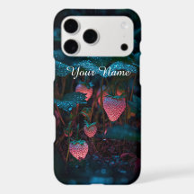 Neon Cyberpunk Abstracte Bloem Monogram Mobielhoes