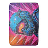 Neon Cyberpunk Astronaut Badmat (Voorkant Verticaal)