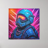 Neon Cyberpunk Astronaut Canvas Afdruk (Voorkant)